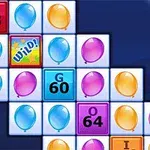 여러 색상의 풍선과 함께 B 13, G 60, O 64 등의 번호가 있는 격자판