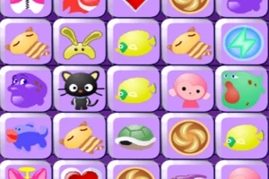 다양한 동물과 물건이 그려진 컬러풀한 아이콘들이 격자 형태로 배열되어 있는 이미지