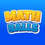 파란색 배경에 가운데 MATH BALLS라는 글자가 있고, 네 개의 색깔 공에 숫자 2, 5, 7, 4가 각각 쓰여 있다
