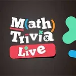 어두운 배경에 다양한 색상의 기호와 Math Trivia Live라는 텍스트가 있는 이미지
