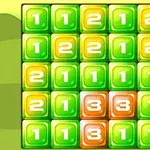 녹색과 노란색, 주황색 숫자 블록들이 5x5 그리드로 배열된 이미지