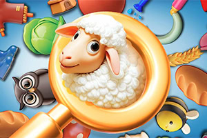 금색 열쇠 구멍 안에 양 머리가 있으며, 주변에 올빼미, 양배추, 빵, 꿀벌 등의 아이콘이 흩어져 있다