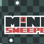 체크무늬 배경 위에 MINE SWEEPER라는 글자와 폭탄 아이콘이 있고, 오른쪽 상단에 숫자 7이 있는 이미지