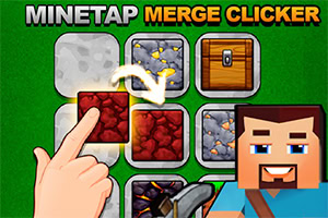 게임 스타일의 캐릭터와 손 모양이 있는 타일 매칭 화면