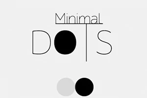 Minimal Dots라는 텍스트와 함께 검은색과 회색 점이 있는 미니멀한 디자인
