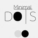 Minimal Dots라는 텍스트와 함께 검은색과 회색 점이 있는 미니멀한 디자인