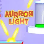 Mirror Light라는 텍스트와 함께 다양한 기구와 빛나는 요소가 있는 색감이 밝고 화려한 일러스트