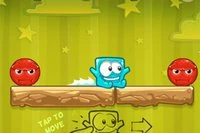 파란색과 초록색 몬스터가 빨간 몬스터 블록을 떨어뜨리세요