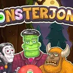 세 명의 괴물이 숲 속에서 포즈를 취하고 있는 이미지