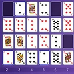 여러 줄에 배치된 다양한 숫자와 그림의 카드 이미지