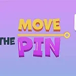 색색의 공이 담긴 용기와 MOVE THE PIN 텍스트가 있는 보라색 배경 이미지
