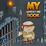 소년과 거대한 창을 든 거인이 어두운 감옥 같은 배경에서 서로 마주 보고 있다