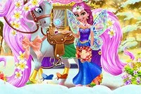 귀여운 요정이 마법의 유니콘을 돌보세요!