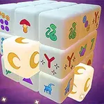 주사위에 다양한 기호와 그림이 그려진 큐브 퍼즐