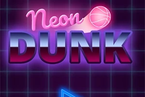 Dunk the ball safely between the net as the ball moves down