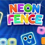 귀여운 표정이 있는 네온 사각형 블록들이 있는 밝은 색상의 디자인 이미지