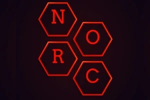 빨간색 육각형 안에 N, O, R, C 글자가 각기 담겨 있는 이미지