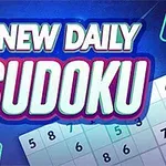 NEW DAILY SUDOKU라는 텍스트와 함께 숫자가 있는 수학 퍼즐 이미지