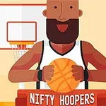 농구 코트에서 농구공을 들고 있는 수염 난 농구 선수의 일러스트