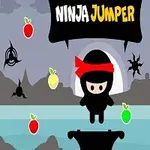Control a jumping ninja to collect fruits and avoid weapons