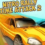 노란색과 파란색 자동차가 레이싱 트랙에서 속도를 내며 질주하고 있는 장면