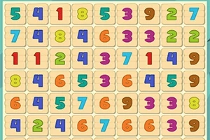 다양한 색상의 숫자가 정사각형 격자 형태로 배열되어 있는 이미지