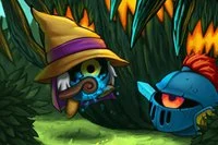 귀여운 작은 마법사가 악의 세력과 싸우는 아름다운 아케이드 게임