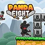 두 마리의 팬더가 닌자 복장을 하고 검을 들고 싸우는 모습이 그려져 있고, 가운데에는 Panda Fight라는 글자가 장식되어 있다