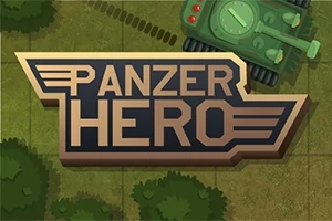PANZER HERO라는 글자가 적힌 로고와 녹색 탱크의 이미지