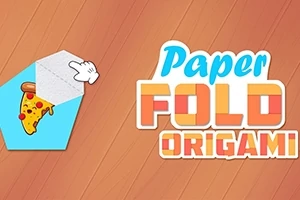 피자 모양을 접는 종이와 Paper Fold Origami 텍스트가 있는 이미지