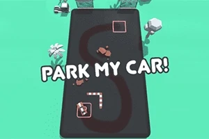 주차장 도로 위에 PARK MY CAR!
