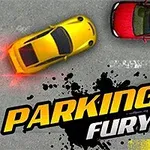 노란색 스포츠카가 회전하며 도로 위에서 빨간색과 검은색 차량 옆을 지나가는 장면