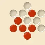 빨간색과 흰색 구슬이 육각형 모양으로 배열되어 있는 이미지