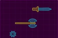 진짜 칼처럼 잡고 상호작용하세요