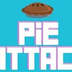 파란 배경에 파이와 큰 흰 글자로 쓰여진 PIE ATTACK라는 문구