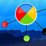 파란 배경에 여러 색상으로 나눠진 원과 번호가 붙은 작은 원들이 연결되어 있는 이미지