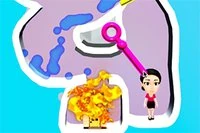 불 타는 집에서 여성을 도와주세요, 핀 워터 레스큐.