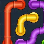컬러풀한 파이프들이 서로 연결된 이미지