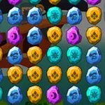 형형색색의 기호가 있는 보석 모양 아이콘들이 배열된 이미지