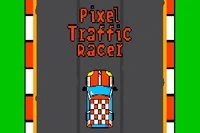 차를 피하며 더 멀리 가세요, Pixel Traffic Racer에서