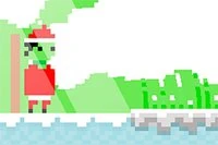 추운 겨울날, 산타가 나가서 선물을 모으기 시작합니다