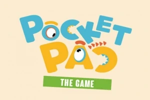 파란색과 주황색 글자로 POCKET PAD라고 쓰인 로고 이미지