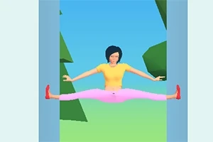 여자가 양쪽 벽에 팔과 다리를 벌리고 버티고 있는 모습