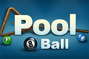 당구 삼각형 프레임과 당구공이 있는 Pool Ball 텍스트 이미지