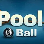 당구 삼각형 프레임과 당구공이 있는 Pool Ball 텍스트 이미지