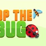 POP THE BUG라는 텍스트와 함께 나비, 벌, 무당벌레가 있는 이미지