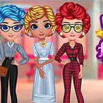 세 명의 패셔너블한 캐릭터가 80년대 스타일로 옷을 입고 있으며, 오른쪽에는 Popular 80s Fashion Trends라는 글자가 있습니다