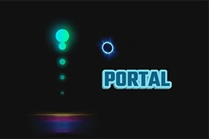 어두운 배경에 파란 빛의 원과 PORTAL이라는 텍스트가 있는 이미지