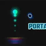 어두운 배경에 파란 빛의 원과 PORTAL이라는 텍스트가 있는 이미지