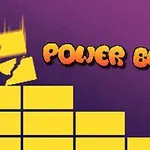 보라색 배경 위에 POWER BLOCK라는 글자와 노란색 블록들이 배치되어 있습니다